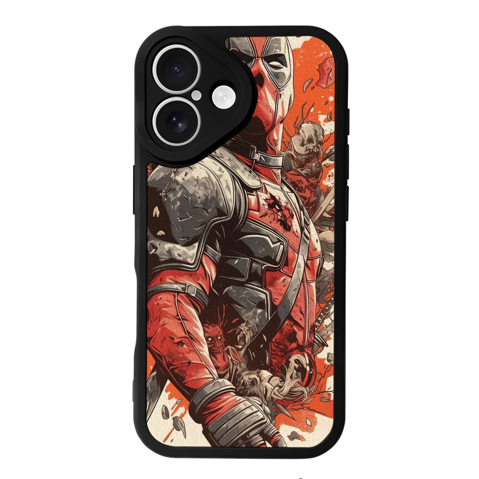 （画像用） Deadpool デッドプール 【iPhone 16シリーズ対応】シリコンスマホケース（レザー調） 材質：シリコン